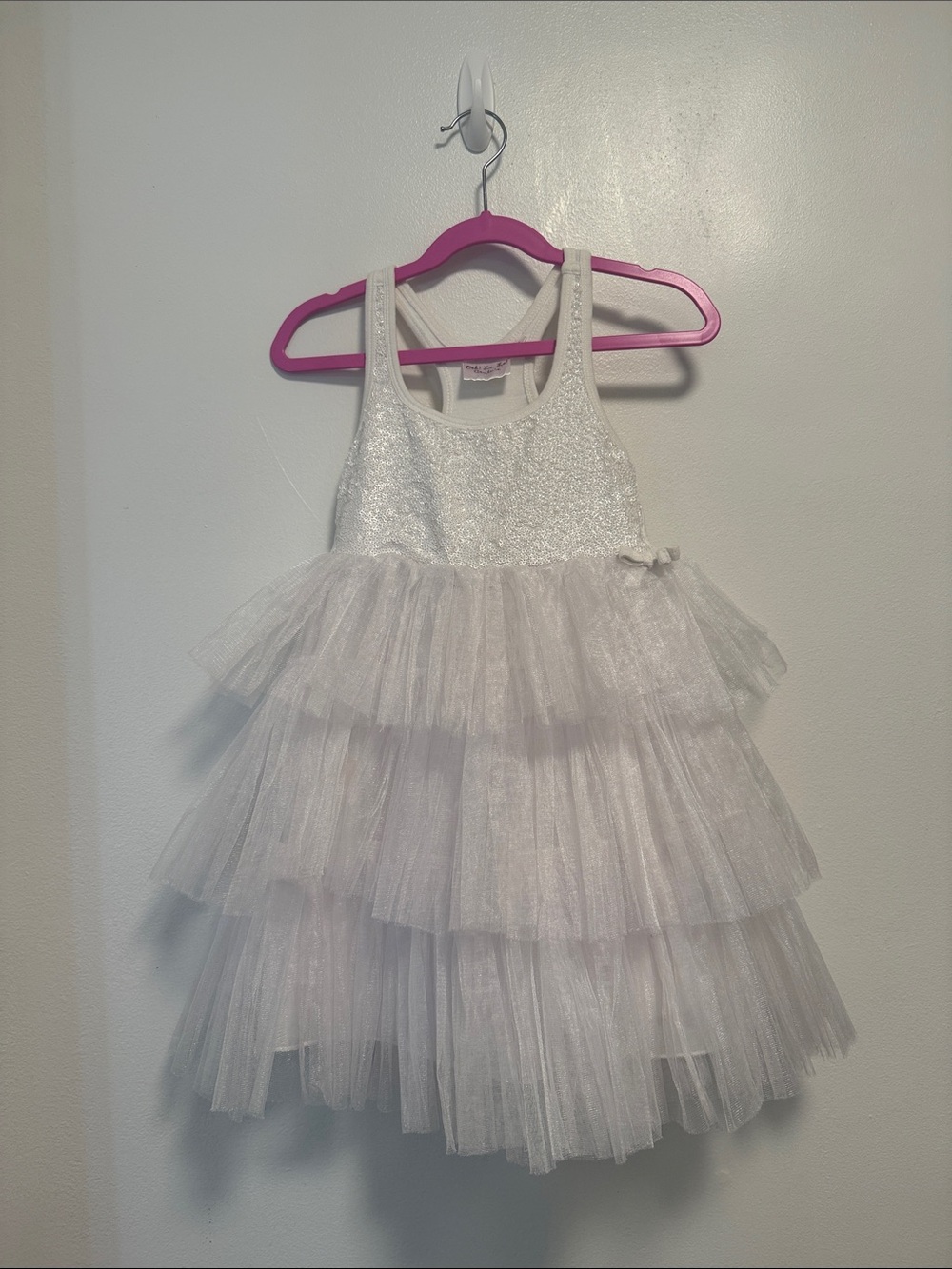 Ooh! La, La! Couture Sparkling White Layered Tulle Dress